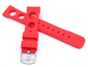 RALLYE Style SILICONE RUBBER WATCH STRAP SPORT DIVER 18 20 22 24mm - Picture 1 of 13