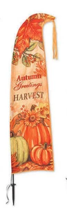 Gerson Co. 60" Polyester HERBST GRÜSS Ernte Banner Flagge mit Yard Pfahl - Bild 1 von 6