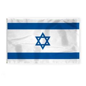 Bandera Israelí Israel Grande 5x8 200D Nylon Exterior Bandera, Ojales Latón - Imagen 1 de 1