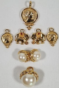 AVON Vintage Convertible Charms Pendants Replacements Gold Tone Crafts - Picture 1 of 6