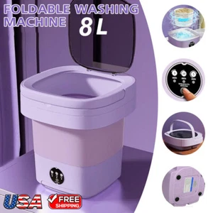 Portable Washing Machine Mini Washer Foldable Washer and Spin Dryer Small Travel - Picture 1 of 15