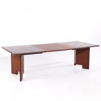 Mesa de comedor Frank Lloyd Wright para Heritage Henredon MCM Taliesin con 2 hojas Foto 1 de 4