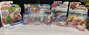 Marvel Avengers Super Hero Squad Earth's Mightiest Heroes Spiderman Hulk Figures - Picture 1 of 12