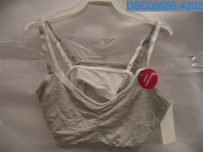 Maidenform: Sujetadores para principiantes XL (1 paquete de 2) grises y blancos para niñas Foto 1 de 4