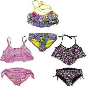 Roxy Girl's Kids 2 Piece Tankini Bikini Swim Bathing Suit Top Bottom Set 1093096 - Picture 1 of 12