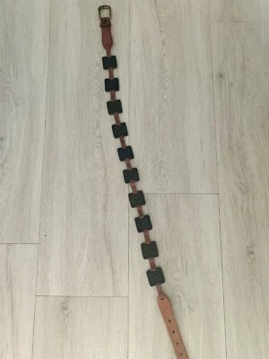 Sportsgirl Leather Metal Belt S/M Tan - image 1 of 4