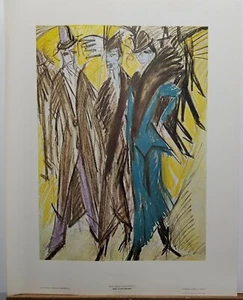 Ernst Ludwig Kirchner Vintage Print "Berlin Street" 28.5"×22.5" Shorewood 1960's - Picture 1 of 5