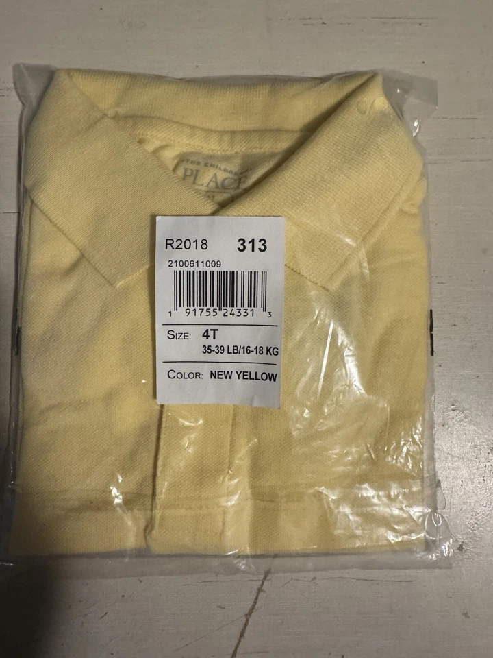 4T Yellow Boys Polo Shirt - New & Tag On - Image 1 of 2