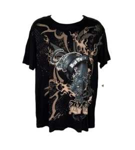NEW Brad Butter Women's T-Shirt Electric Leopards Print, Black Short Sleeve XL - Picture 1 of 6