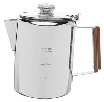  Cafetera percoladora Bozeman — SIN aluminio ni plástico [] 9 tazas Foto 1 de 4