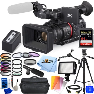 Panasonic AG-CX350 4K Camcorder + 64GB + LED Light + Filter Kit Top Value Bundle - Image 1 of 4