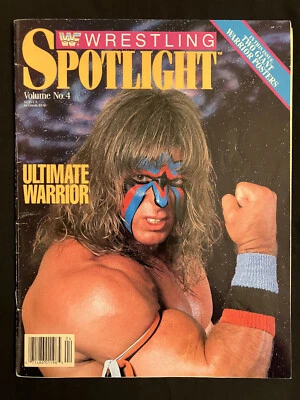 WWF (WWE) Wrestling Spotlight #4 Ultimate Warrior 1989 w/ Poster and Catalog - Image 1 of 4