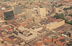 Postkarte Air View Downtown Charlotte North Carolina NC - Bild 1 von 2