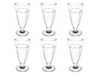 Set 6 Coppette Per Dessert Rockbar In Vetro Trasparente Cl 38 - Immagine 1 di 4