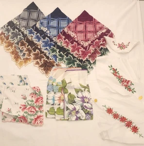 Pañuelos de mujer 15 piezas - florales vintage - diferentes patrones. - Imagen 1 de 8