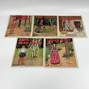 Lot 5 Linenette Cinderella Sleeping Beauty Jack Beanstalk Snow Drop Tom Thumb - Bild 1 von 13