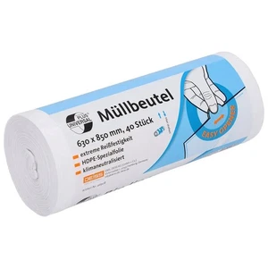 DEISS Universal Plus Müllbeutel HDPE 80 Liter Weiß | 46928 Abfallbeutel Müllack - Bild 1 von 1