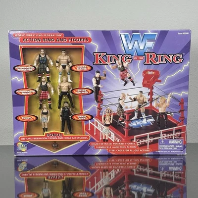 Jakks WWF King of the Ring 1998 NIB. 6 Figures, w/Crown, Accessories, The Rock! - Image 1 of 4