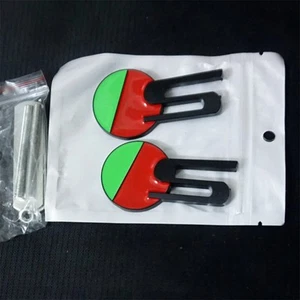 Green Matte Black S Metal Grille Emblem + Badge Decal Sticker Engine Turbo Trunk - Picture 1 of 18