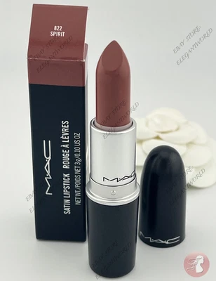 Mac Satin Lipstick SPIRIT 822 - Size 3 g / 0.10 Oz. NEW IN BOX, 100% AUTHENTIC - Image 1 of 3