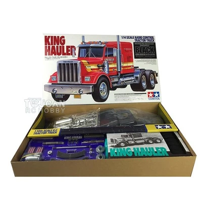 6*4 56336 1/14 King Hauler Black RC Tractor Truck Car KIT Model w/540 Motor - Image 1 of 4