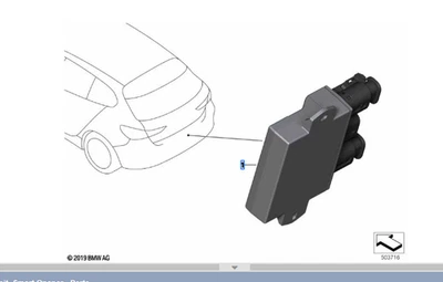 NEW GENUINE BMW 1 2 3 4 5 SERIES SMART BOOT OPENER CONTROL MODULE 61355B32845 - Image 1 of 2