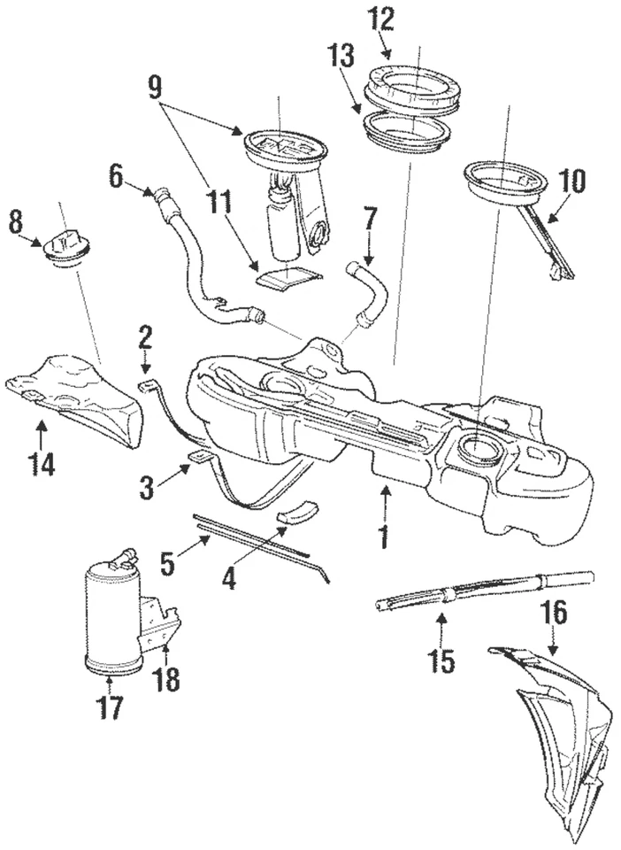 Unidad de envío de nivel de combustible Continental 16141180517 BMW 318i 325i 318is 325is 318ti Foto 1 de 1