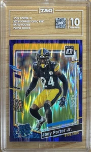 2023 Donruss Optic Joey Porter Jr Rated Rookie Purple Shock #287 TAG 10 - Picture 1 of 2