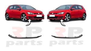 JUEGO DE PAR NEGRO MOLDEADO LABIO ALERÓN DELANTERO VW GOLF VII GTI 13-18 - Imagen 1 de 11