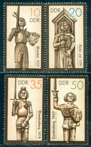 1987 Statue cavaliere Roland, Halle, Grendal, Brandeburgo, Quedlinburg, DDR, 3063, MNH - Foto 1 di 1