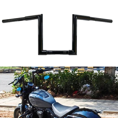 Manillar delantero negro para Harley Davidson Sportster 883 1200 XL883 acero al carbono Foto 1 de 4