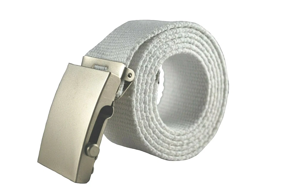Stoffgürtel  100-150 cm  Schiebe Schnalle Canvas Jeans Gürtel 4 cm breit S-MAK - Bild 1 von 1