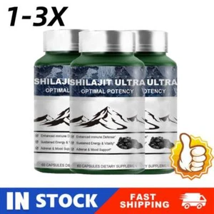 Shilajit Ultra Optimal Potency, Shilajit Extract With L-Arginine1-3X AU. - Picture 1 of 9