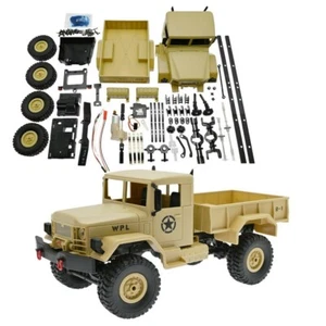 B14 Yellow RC Military Truck Kits 4WD 1/16 Crawler Toy Kids DIY Unassemble - Picture 1 of 5