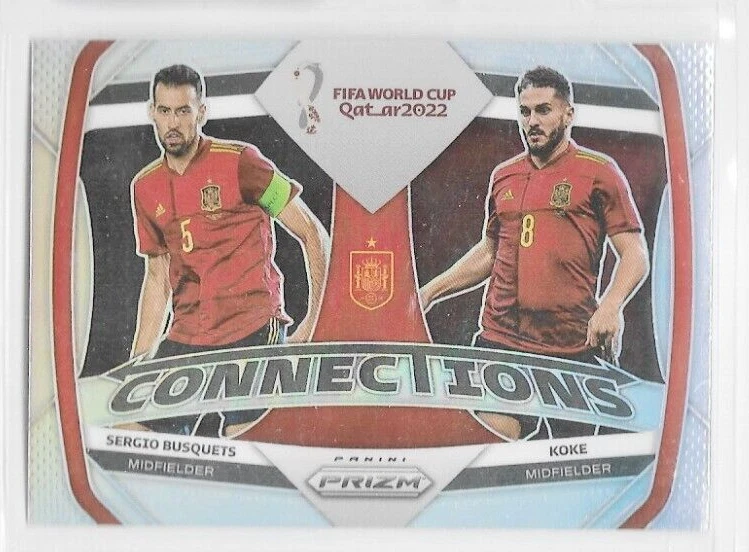 Koke/Sergio Busquets Spain 22 Panini PRIZM FIFA World Cup Connections Silver #28 - Image 1 of 1