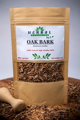 Oak Bark Tea Kora debu Quercus robur cortex dried herb 50g Dab