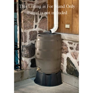 Rain Barrel Stand for 50 Gallon Rain Barrel Flat Back RTS Home Accents Black NEW - Picture 1 of 11