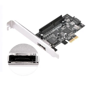 PCI-Ex1 PCI Express to IDE ATA133 SATA II ESATA Raid JMB363 Adapter Card - Picture 1 of 9