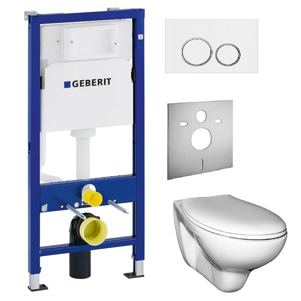 Geberit  WC - Duofix    Setangebot Wand - WC, Designplatte Doppio ( 24 ) - Bild 1 von 4