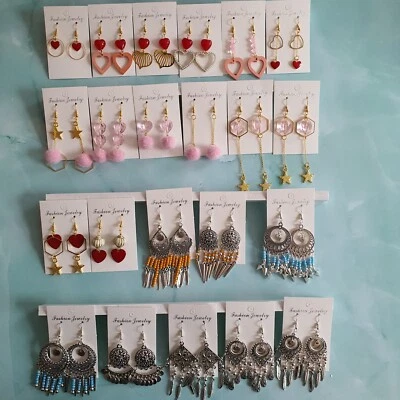 Ohrringe, Handarbeit, mit Haken, teils mit Herzen, bzw. Chandelier - Bild 1 von 2