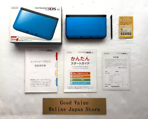 Nintendo 3DS XL Blau Schwarz Konsole Japanisch mit OVP Gebraucht aus Japan - Bild 1 von 18
