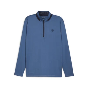 PUMA Golf Lightweight Long Sleeve Quarter-Zip Sweatshirt Top - Mens - Picture 1 of 7
