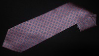 Brooks Brothers Tie Pink Blue Check Floral 100% Silk Necktie Men Luxury Designer
