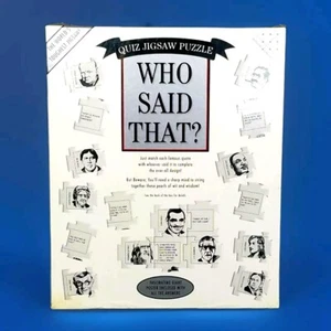 BGI Who Said That? Puzzle Game 1994 Jigsaw Puzzle ~ New - Picture 1 of 6