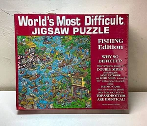 Buffalo Games World's Most Difficult Puzzle Fishing Double Sided 529 pcs , NIB ! - Picture 1 of 4