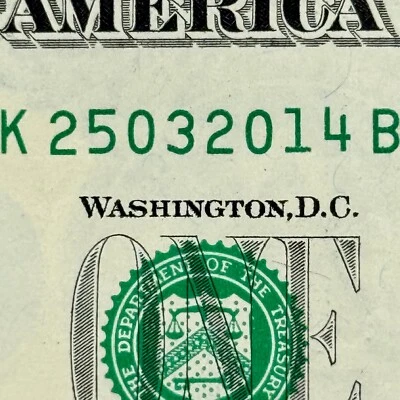 25th March 2014 Dollar 25 March 2014 Birthday Anniversary Fancy Serial Number - Image 1 of 3