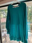 All American Comfort Teal Sherpa Fleece Tunic 1X With Defect