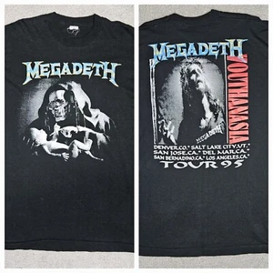 Vintage Megadeth 1995 Youthanasia Tour Shirt Size XL Rock Metal Rare Graphic!! - Picture 1 of 5
