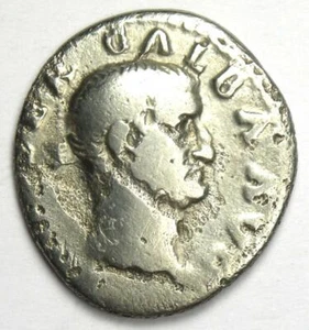 Ancient Roman Empire Galba AR Denarius Silver Coin 68-69 AD - Good Fine / VF - Picture 1 of 4