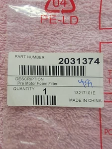 BRAND NEW Bissell Vacuum Foam Filter 2031374 - Picture 1 of 3
